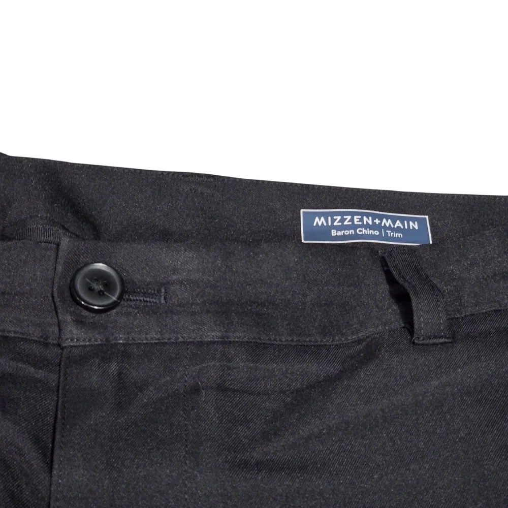 Mizzen+Main Baron Chino Trim Fit Performance Pants Mens Black *40x32